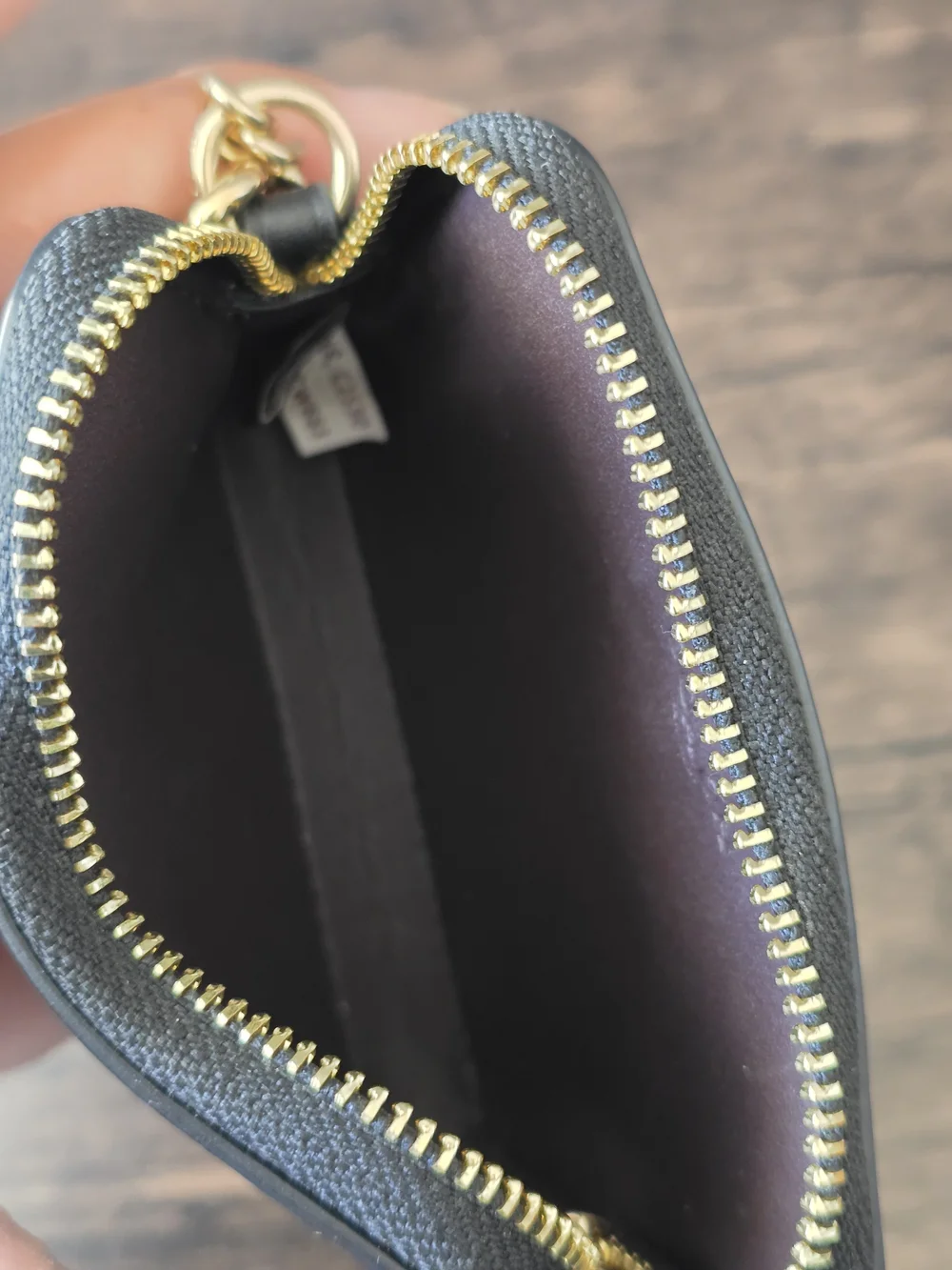 Coach Signature Zip Card Case Wallet - Brown/Black